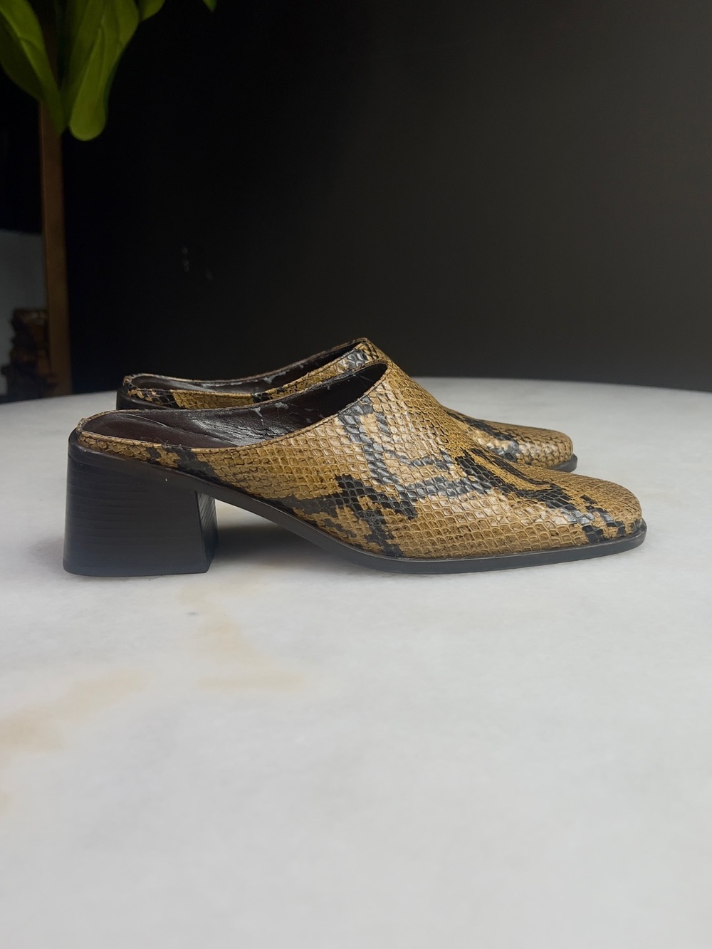 Nine West Razmonda Snakeprint mules